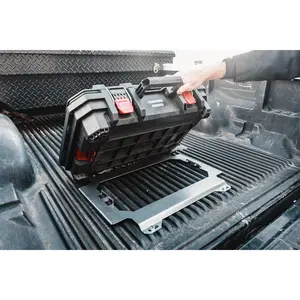 Mount for Husky Buildout Toolbox and Drawers, made from heavy duty, industrial Grade Steel, lockable option, for utility and off-road vehicles