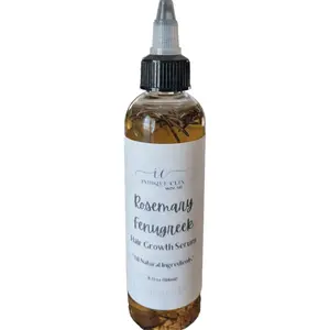 Indique Clinic Rosemary + Fenugreek Infused Hair Growth Serum - 4 fl oz for Regrowing Thinning Edges, Hair Fall & Fast Growth - Blend