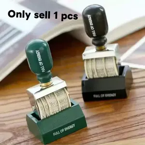 Vintage Date Postmark Stamp, 1 Count DlY Roller Knob Stamp, Office Stationery & Supplies for Home School Office, Custom Book Stamp