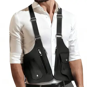 Anti-Theft Unisex Adjustable Shoulder Bag Premium Leather with Hidden Storage for Phones Hunting & Outdoor Gear Versatile Use for Cycling Hiking