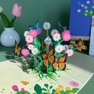 1pc of Pop-Up 3D Greeting Card with Envelope, Suitable for Gifting to Mom, Grandma, Teachers, Sisters, Colleagues, Friends, Wife, Or Girlfriend, Applicable for Various Occasions Such As Birthdays, New Year, Teacher'S Day, Mother'S Day