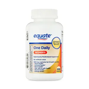 Equate One Daily Women's Multivitamin Multimineral Supplement Tablets for Women's Health, 200 Count, Healthcare