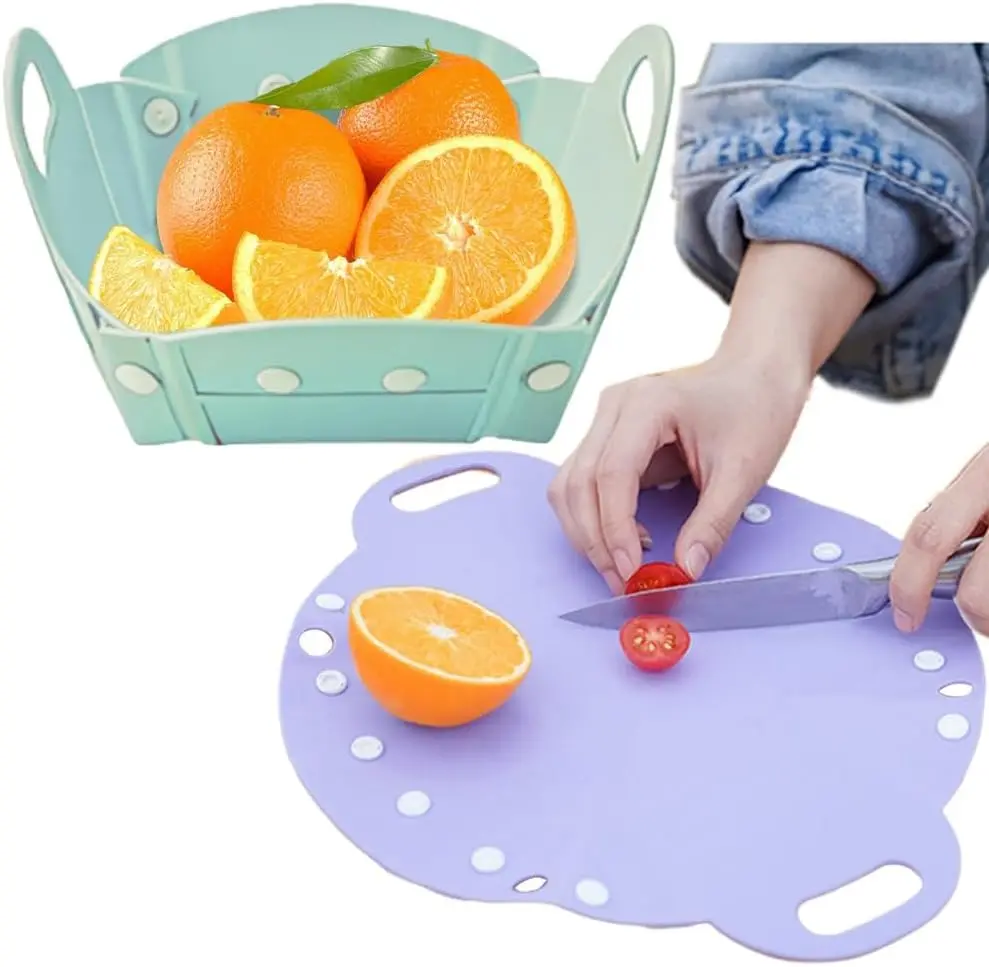 Collapsible Camping Bowl,Silicone Bowl Portable Camping Tableware,Free Folding Plate with Handle,Space Saving Camping Essentials Outdoor