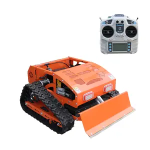 Remote Control Lawn Mower With snow shovel 50° slope crawler drive Long-Range Wireless Operation  All-Terrain Grass Cutter for Slopes/Lawn  Snow Plow Attachment Durable Yard Machine