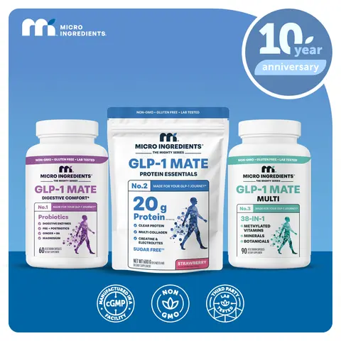 GLP-1 Mate Bundle - Digestive Comfort, Protein Essential, Multi - Made For Your GLP-1 Journey (30 Servings)