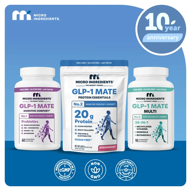 GLP-1 Mate Bundle - Digestive Comfort, Protein Essential, Multi - Made For Your GLP-1 Journey (30 Servings)