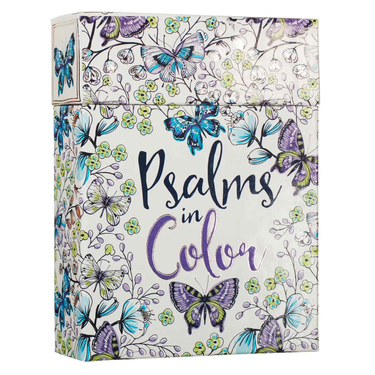 Psalms Coloring Cards, Durable Cardstock 44-Cards Set, Ink Drawings Scripture Art with Uplifting Verse