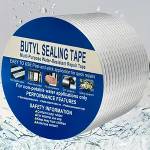 1 roll of self-adhesive roll material with leakage and cracks, flat top leak proof adhesive, butyl strong waterproof tape, color steel room, sunshine room, roof repair, Self Adhesive Seal