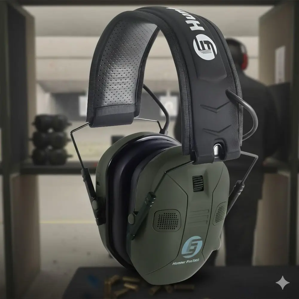 Professional Active Noise Cancelling Tactical Headphones with Advanced ANC, Ambient Sound Mode & High Sound Isolation. Ideal for Shooting, Hunting, Industrial Work & Travel. Sweat-Resistant, Durable, Adjustable, Comfortable Memory Foam Earpads.