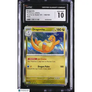 Pokémon Dragonite #149/165 English Holo CGC 10