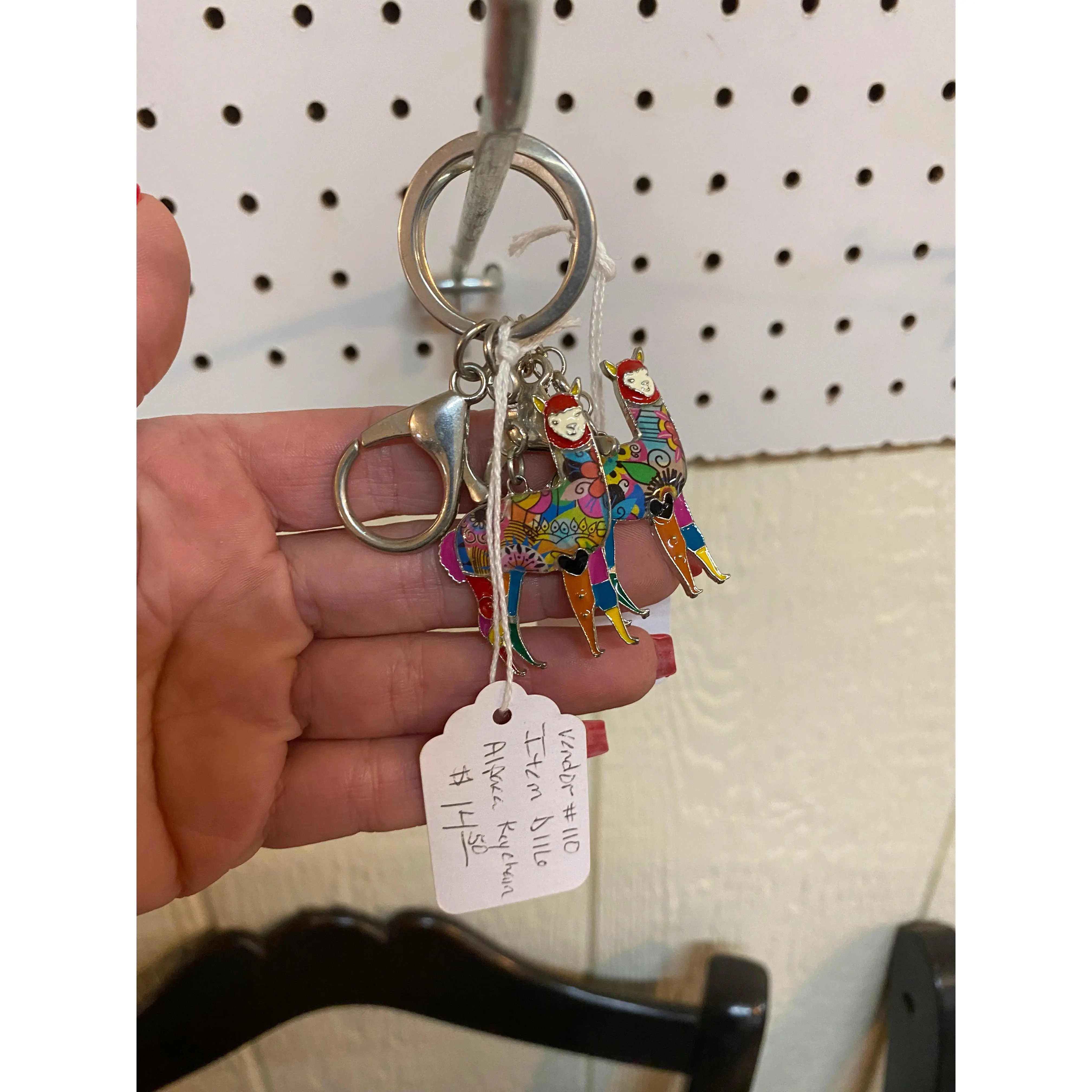 Alpaca Keychain-metal