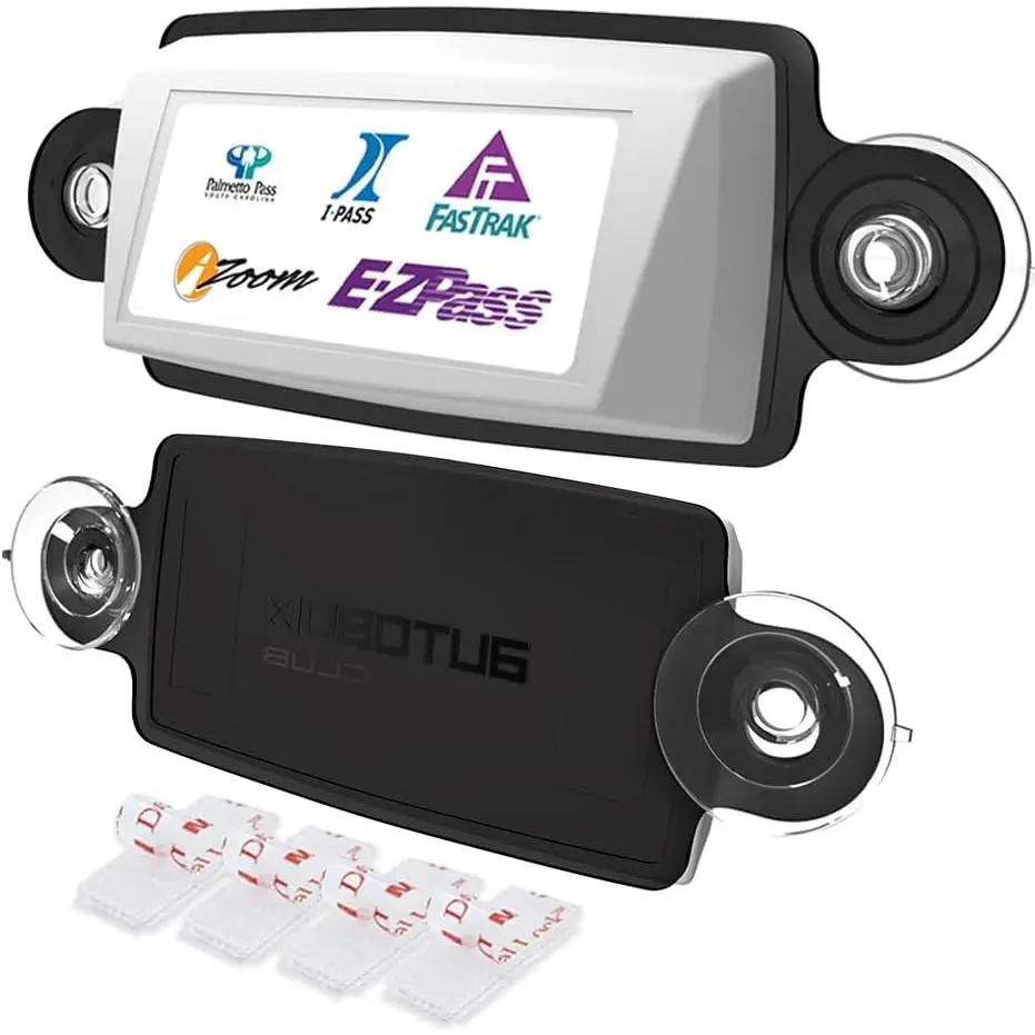 EZ Pass Holder, IPass Holder/Fits   States/Toll Pass Windshield Mount/Easy to Install and Remove/with 4 count Toll Pass Mounting Strips/UV-Protective (Black, 1 Pack)