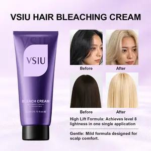 VSIU Hair Bleaching Cream Gently Bleaches And Removes Color Effectively, Making It An Ideal Choice For Achieving Blonde Hair. Suitable For Both Men And Women. 300ML Per Bottle.