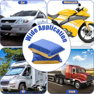 Windshield Cleaning Sponge Brush Set, Soft Microfiber, Car Wash Sponge and Fog Glass Cleaner, High-Efficiency Automatic Care Cleaning Tool