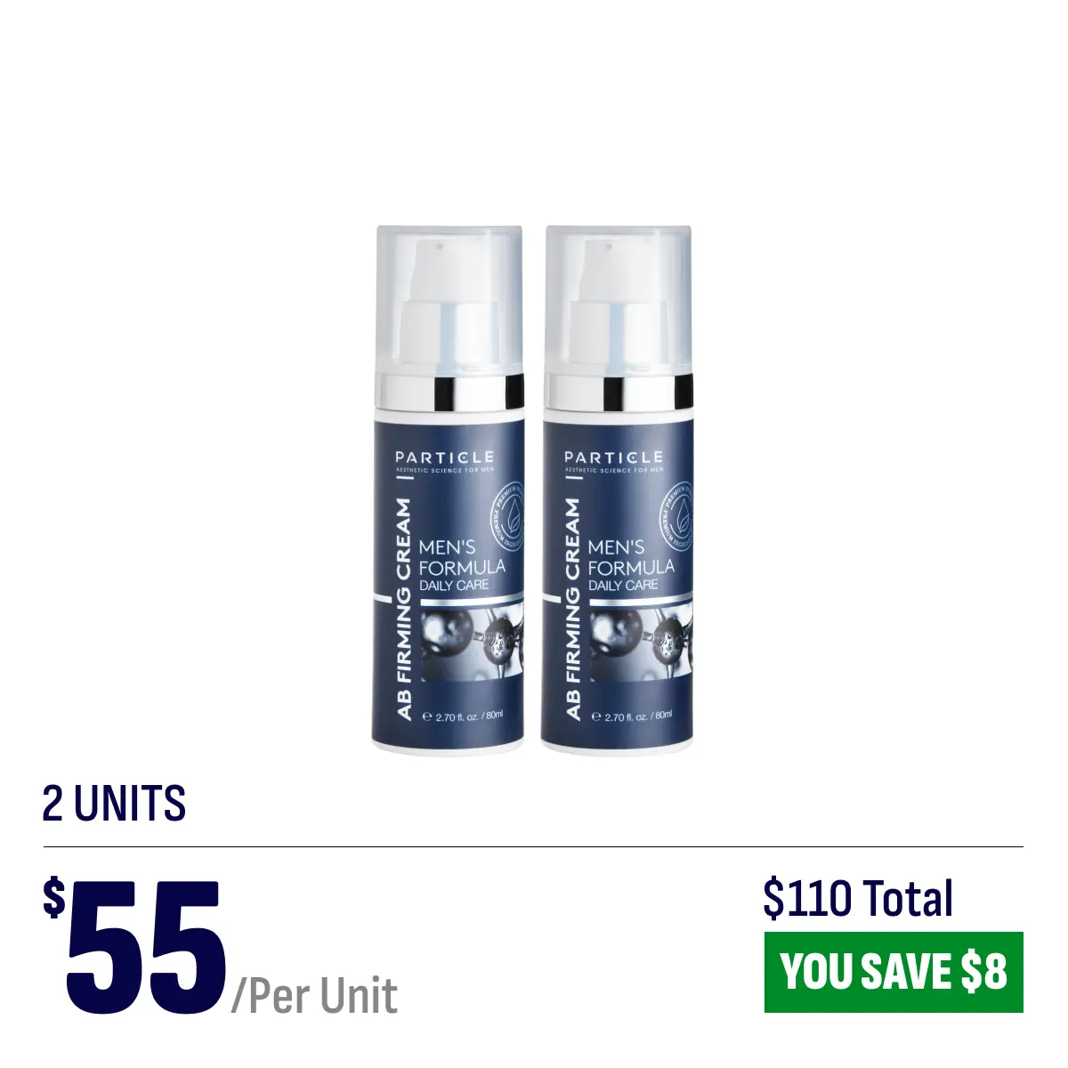 2 bottles of the top ab firming cream for men