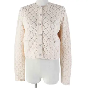 Pre-owned CHANEL Cotton Small Leather Goods Polyamide Cardigan P75071