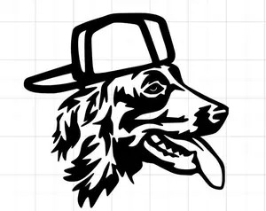 Dog With Backwards Hat Decal Sticker for Cars Trucks Unique Pet Design Car Accessories High Quality Vinyl Easy Apply Long Lasting Weatherproof
