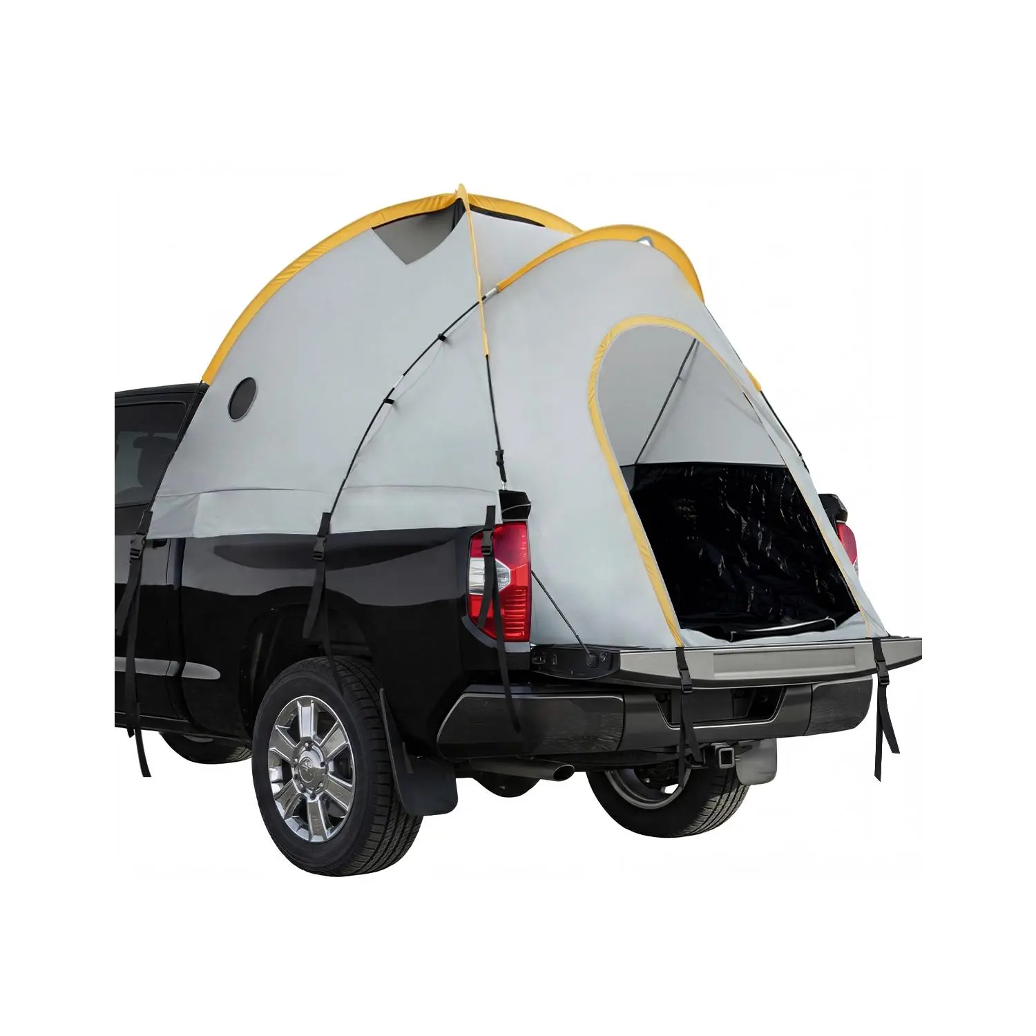 Impermeable PU3000 Pickup Truck Bed Tent with Canopy, Portable Camping Shelter for 5-8.2 ft Beds, Compatible with Chevrolet Silverado, Ford F150, Ram 1500, Large Size