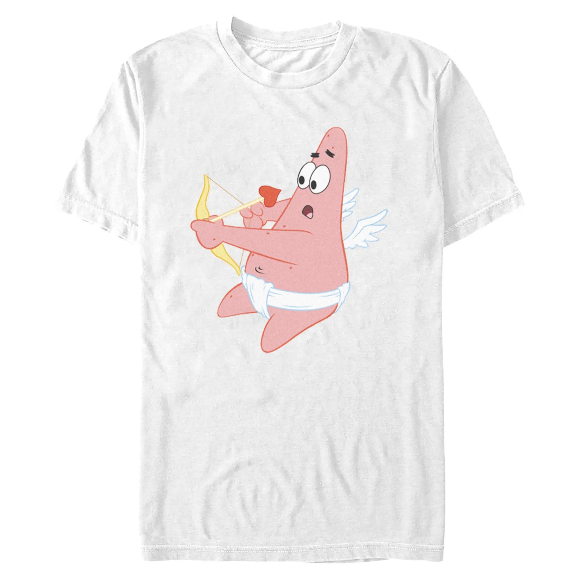 Mens SpongeBob SquarePants Patrick Star Love Cupid T Shirt