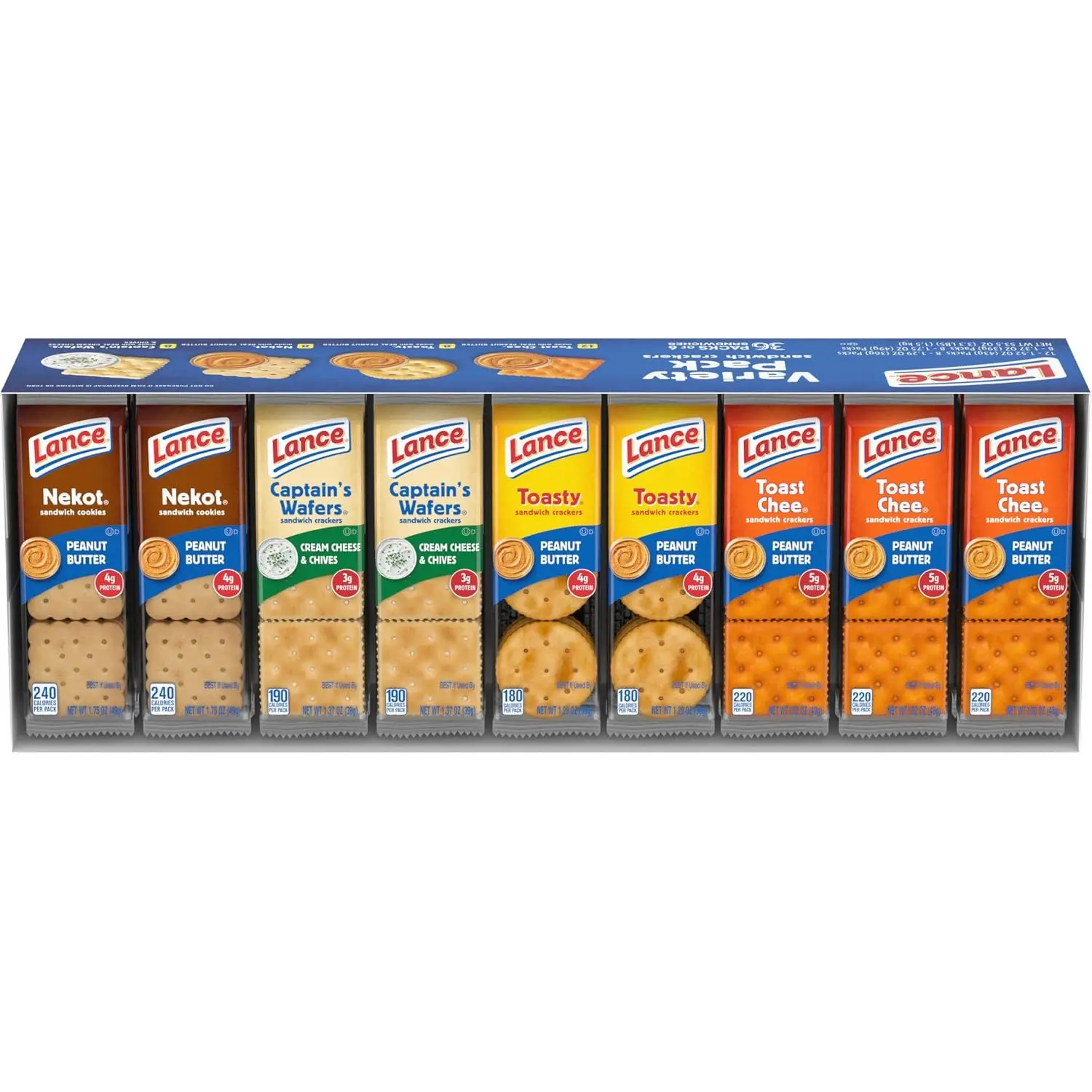 Lance Assorted Sandwich Crackers, 20 Count Variety Pack – 1.4 Ounce (Pack of 20)