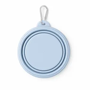 Eco-Friendly Foldable Pet Bowl Portable Water & Food Feeder for Dogs and Cats with Carabiner Clip Compact Travel Feeder for Outdoor Activities