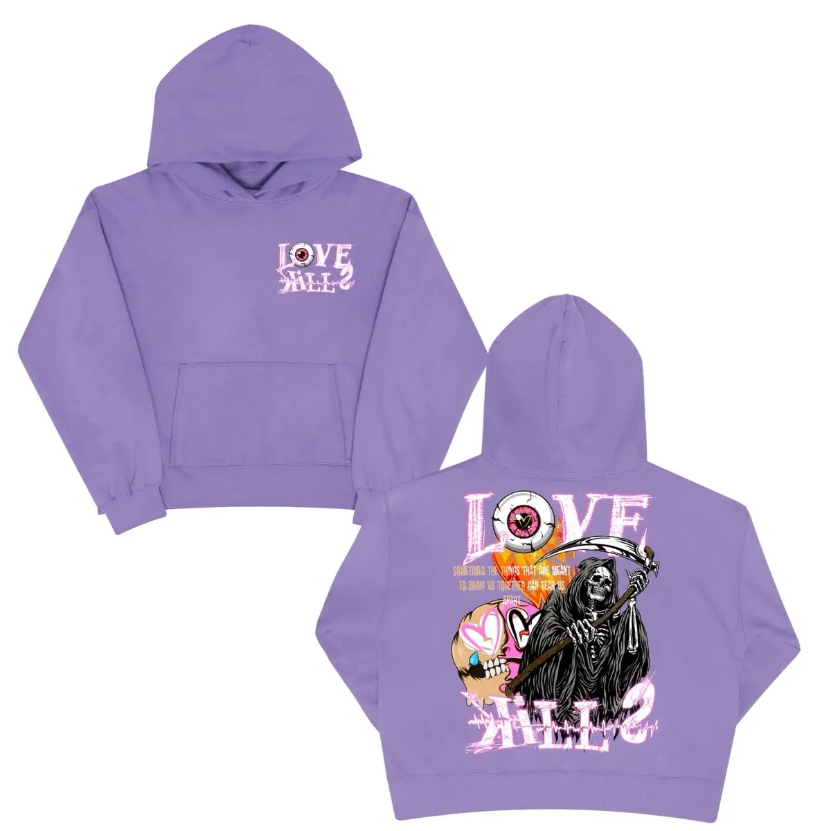 Love Kills Hoodie (Lavender Colorway)