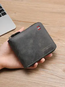 Men's New Multi-Card Slot Multifunctional Retro Trendy Teen Short Zipper, Stylish Style, Perfect for Men, Business Style Wallet