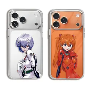 EVANGELION Ayanami Rei Asuka Phone Cases For iPhone 17 Promax Pro Air 16 Plus 15 14 13 12 11 Back Cover Transparent Shockproof Protective Shell Cellphone Smartphone