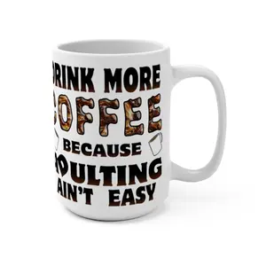 Funny Coffee Mug, Mocha Cup. Drink More Coffee, Gift For Parents. Back to work. 15oz Mug.