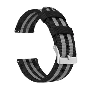 Black Smoke Bond Two Piece NATO® style Watch Band - Seiko 5 Sports SRPD (22mm)