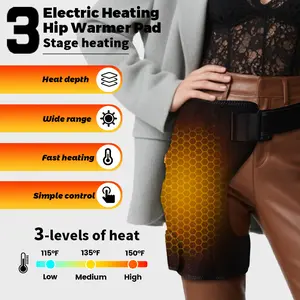 Heated hip/leg pad with three adjustable temperature settings portable vibrating massage heating massage ideal gift for parents, comfortable heat therapy device