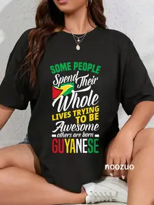 100% Cotton Funny Guyana Heritage Outfit Men Women Casual Tops T-Shirt