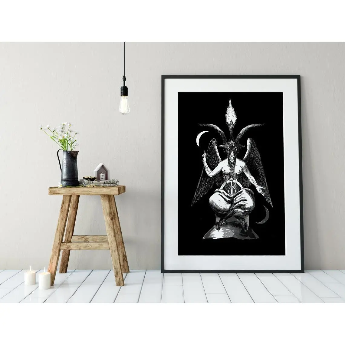 Baphomet Poster - "As Above So Below" - Eliphas Levi (No Frame) (No Frame)
