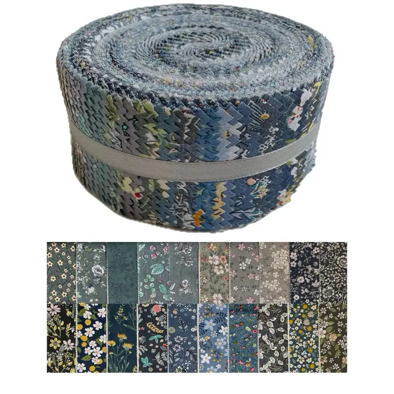 100% Cotton Jelly Roll Fabric Strips for Quilting and Sewing- Londen Sky | 40PCS 2.5x44 Inch Precut Soft Cotton Quilting