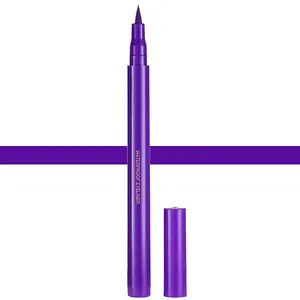Pigmented Purple Micro-Tip Pen-Like Eyeliner, Long-Lasting Waterproof Cosmetic for Eye Makeup, Waterproof Eyeliner
