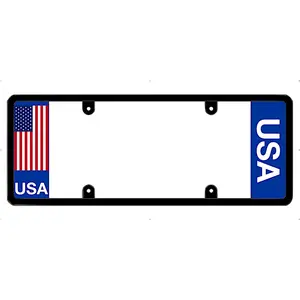 DFS United States of America USA Patented License Plate Frame Holder