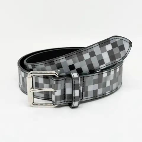 Unisex Pixel Belt - Fashion Clothing Accessory for Casual Wear, with Shifting Pixels, Warping Checkered Patterns for Unique Style, Accessories