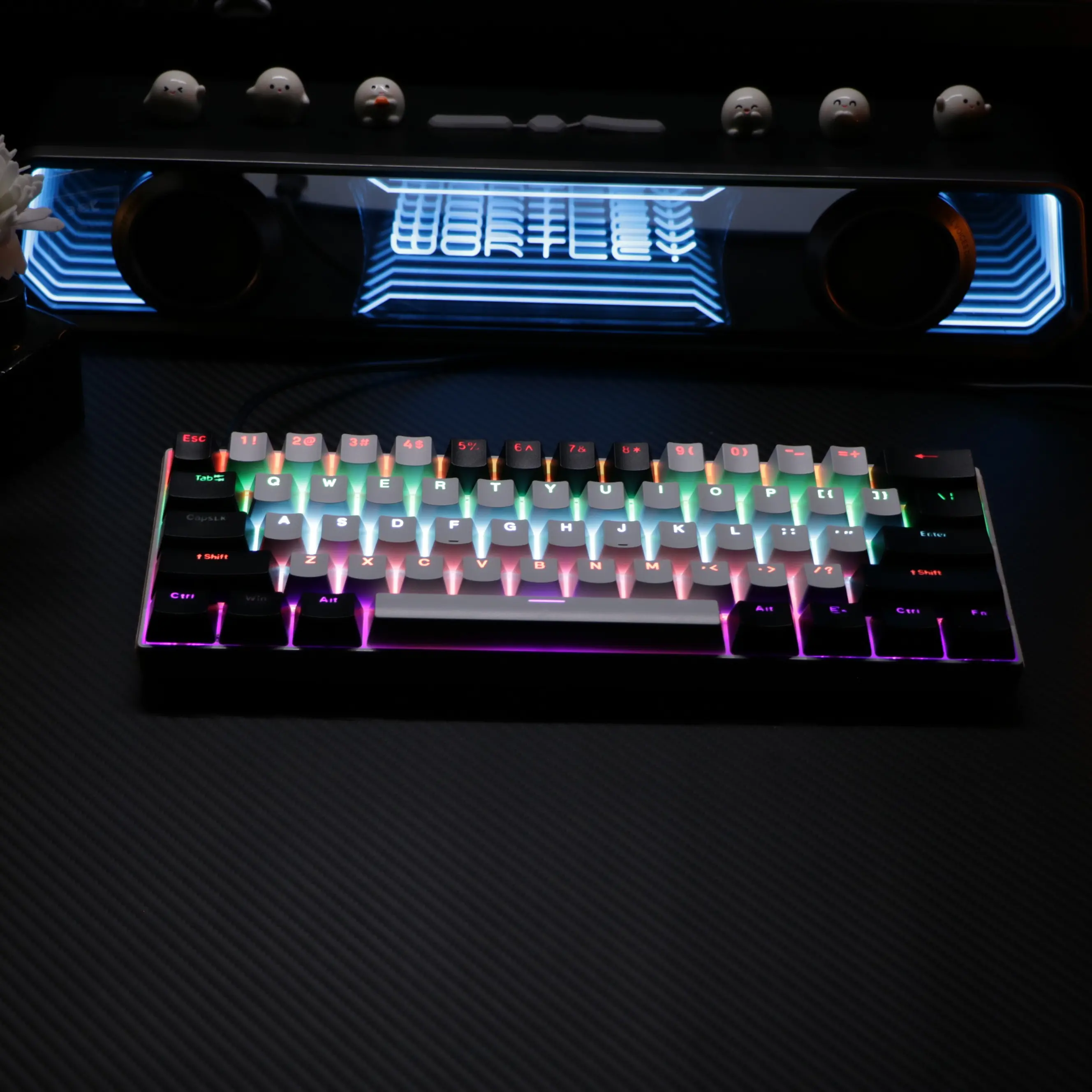 61-Key Hot-Swappable Mechanical Gaming Keyboard - PC Gaming Accessory for Electronics & Consoles
