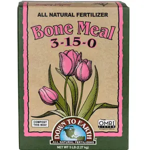 Down To Earth Bone Meal OMRI Certified Organic for Planting and Gardening 5lb