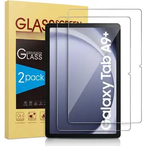 2 Pack Screen Protector for Samsung Galaxy Tab A9 Plus 11 Inch 2023, Case Friendly Tempered Glass for Samsung Tablet A9 Plus/ A9+ 11'' 5G (SM-X210/X216/X218)-HD Clear film