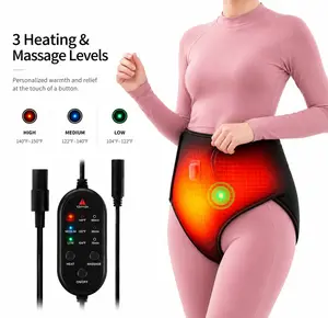 WeBack Abdominal Cramp Relief Wrap with Red Light Therapy - 30S Fast Heating Pad & Vibration Massager for Period Pain, Bloating, and Women's Monthly Comfort