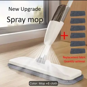Multi-Functional Microfiber Spray Mop with Washable Pads, Extended Handle - Wet/Dry Cleaning for Hardwood, Laminate, Tile Surfaces - Ideal for Kitchens, Bathrooms