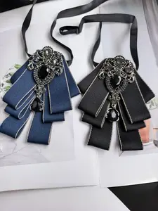 Elegant Business Style Multicolor Options Embellished Rhinestone Buckle Lapel Pin, Commuter Party Year-End Choir Accessories