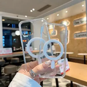 Phone Case - Crystal Like Transparent Magnetic Case - Perfect Fit, Easy to Clean Ultra Clear Transparent Magnetic Suction Function, Emphasizing Lightweight,for iPhone 17 E Air Pro ProMax iPhone16 15 14 Plus 13 12 11 X XS XR
