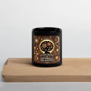 Ceramic Drinkware 11 oz. Divinely Created and Naturally Melanated Mug with Bronze and Earthy Tones Reusable Coffee Cup Washable Tumbler