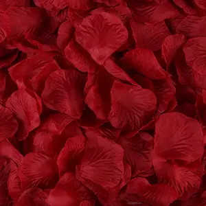 1000 Pcs Artificial Fake Rose Petals,Flower Petals for Romantic Night, Engagement, Party, Wedding, Event Flower Decoration(Dark Red)