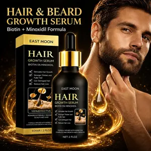 Hair Growth Serum 5% Minoxidil with Biotin, 60mL Hair Regrowth Serum for Thinning Hair, Thicker Fuller Hair for Men & Women