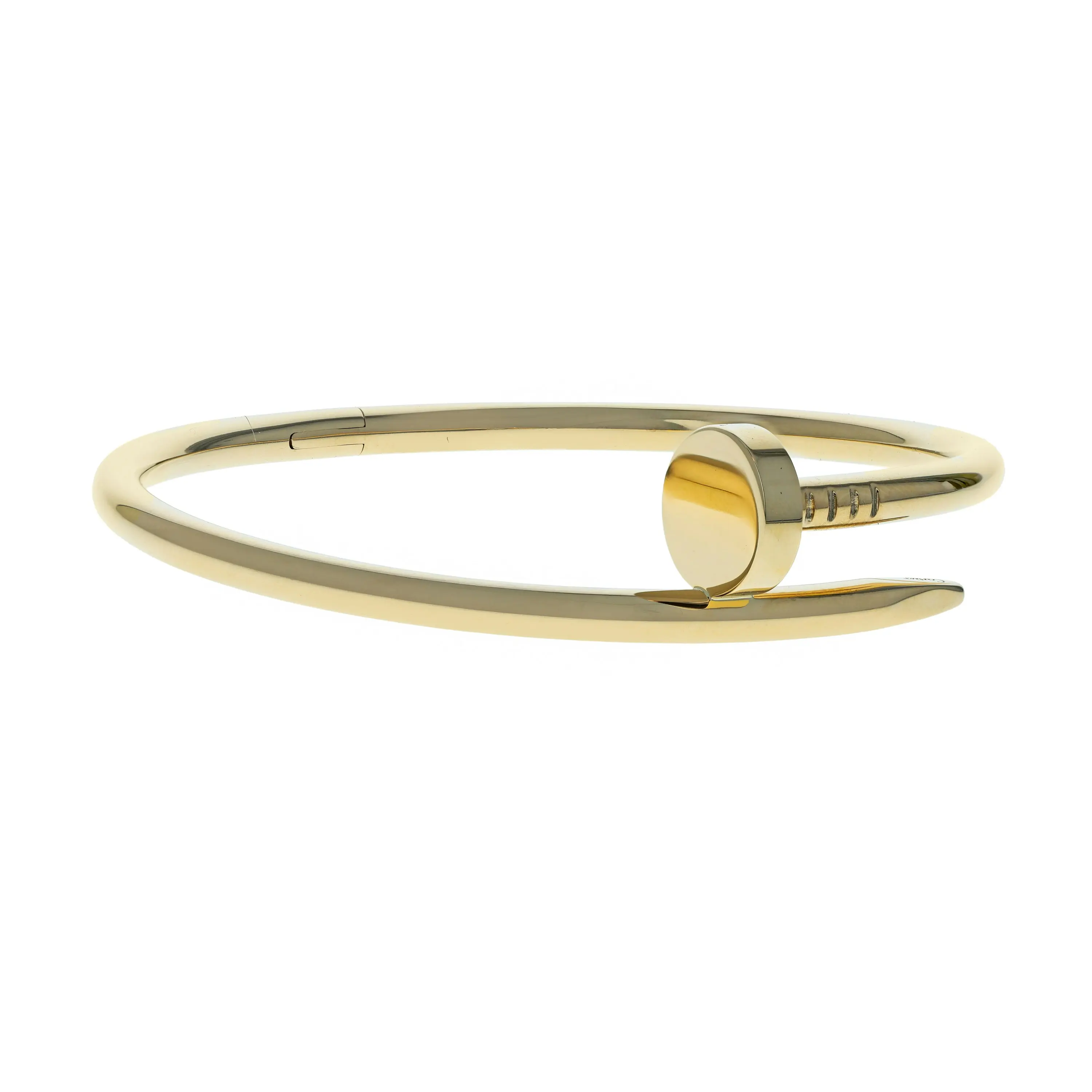 Pre-owned Cartier Juste Un Clou Bangle Bracelet Size 17