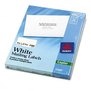 Avery Self-Adhesive Address Labels for Copiers 1-1/2 x 2-13/16 White 2100/Box