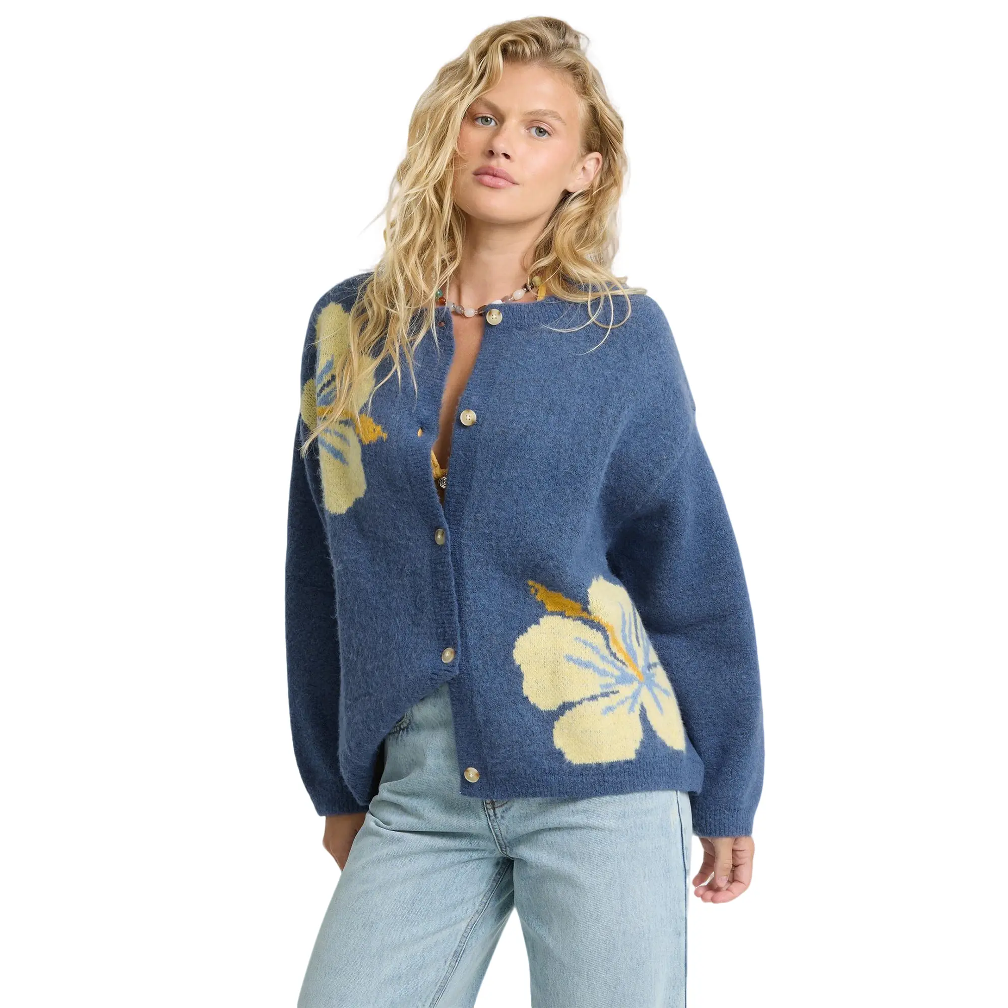 BILLABONG Women's Dixie Cardigan, Soft Oversized Knit Lightweight Layering Piece, Summer Beach Casual Casual Summer Womenswear Aesthetic Casual Knitwear Knit Outerwear Tops